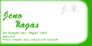 jeno magas business card