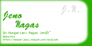 jeno magas business card